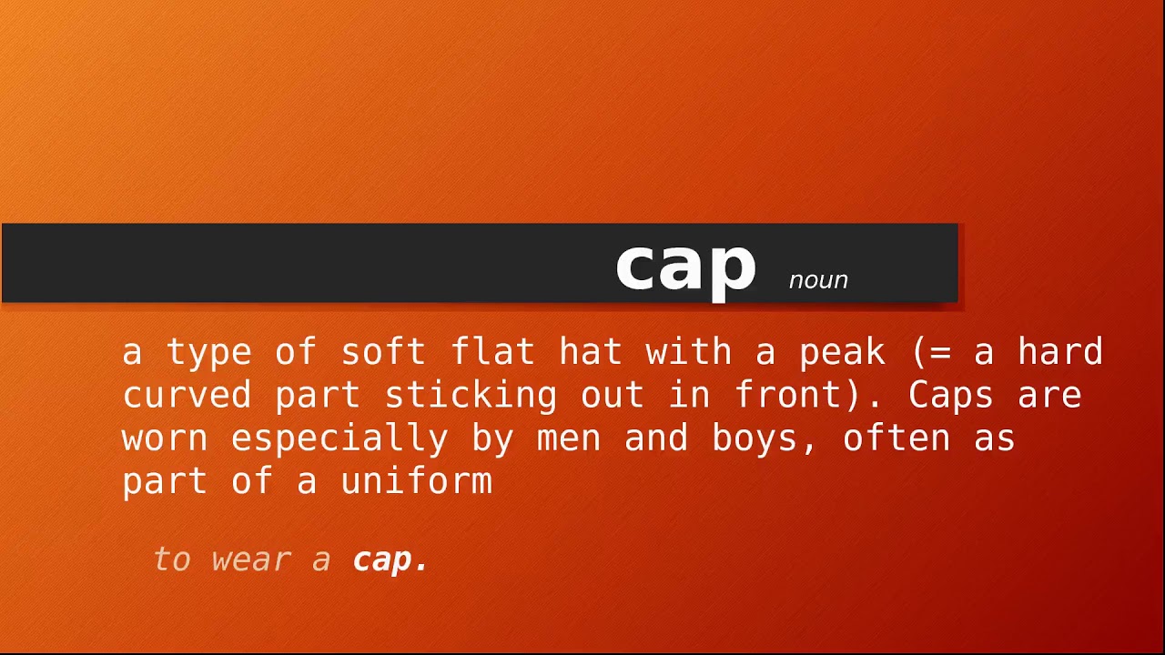 That's cap meaning